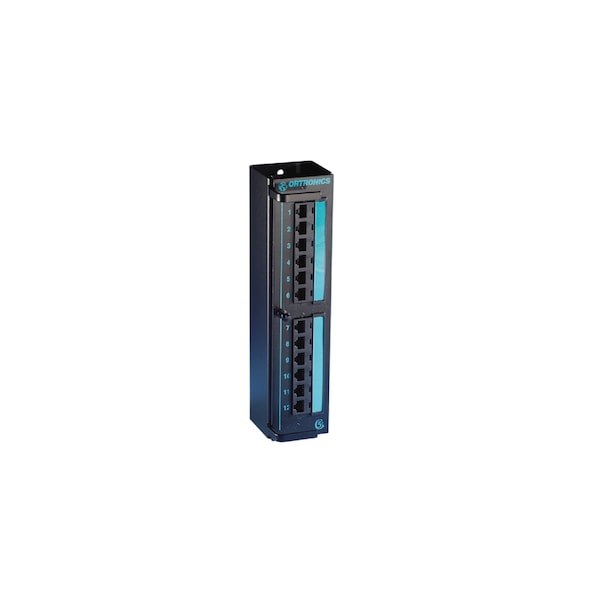 Ortronics 12-PORT PANEL 110-MOD 8W8P, T568A/B CAT6 CLARITY 6, 89D BRACKET VERSION - PMP61289