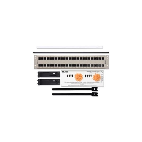 Belden Port Panel, 3-1/2 in. H x 19 in. W x 1.3 in. L, Steel - AX103256