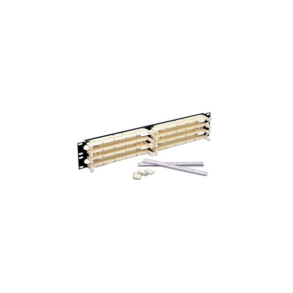 Leviton 100 Pr Block 110 Kit Rack Mt, 19" Panel W/C4 Clips Labels - 41DBR-1F4