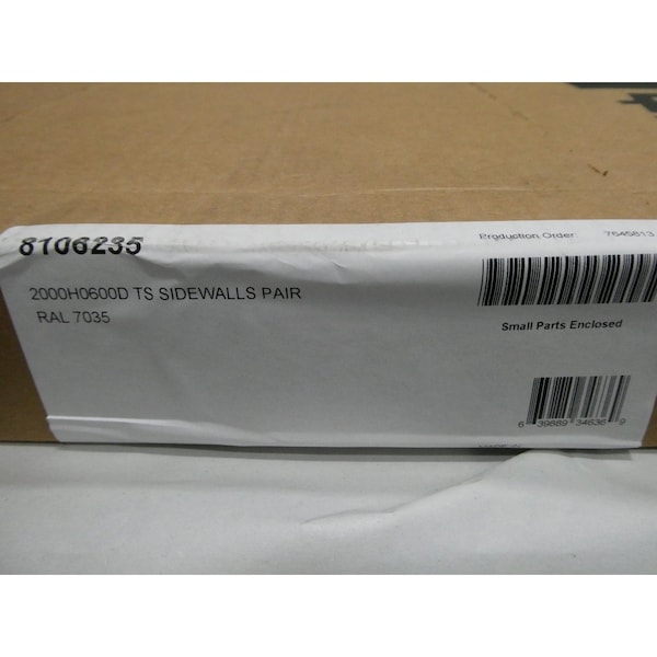Rittal Ts 8106.235 2000H0600D Sheet Steel Side Wall Panel Pair Enclosure Parts And Accessory - 8106235