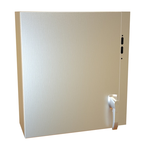 Hammond 2 or 3 Point Latch with Padlock Handle Electrical Enclosures, 24 in H, 8 in D, 22 in W - EN4DSC24228SS
