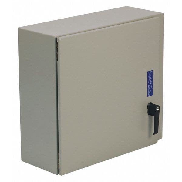Wiegmann 1/4 Turn Latch Electrical Enclosures, 60 in H, 12 in D, 38 in W, 12, 13, 3R, 4, Steel - N412603812CD