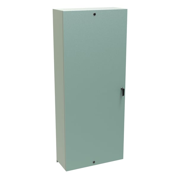 Hammond 3 Point Latch with Handle and 1/4 Turn Latch (Top, Bottom) Electrical Enclosures, 72 in H, 12 in D - EN4SD723012GY