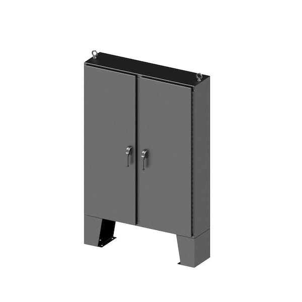 Wiegmann 3 Point Latch with Padlock Handle Electrical Enclosures, 16 in H, 68 in D, 56 in W - SSN4D6248123PTA