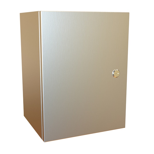 Hammond 1/4 Turn Latch with Handle Electrical Enclosures, 16 in H, 10 in D, 12 in W - EN4SD161210SS