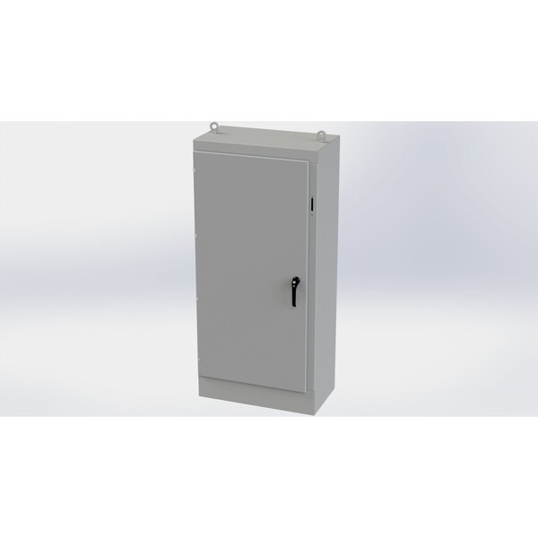 Saginaw Control & Engineering 3 Point Latch with Coinproof/Padlock Handle Electrical Enclosures, 72 in H, 18 in D, 33-1/2 in W - SCE-72XM3418G