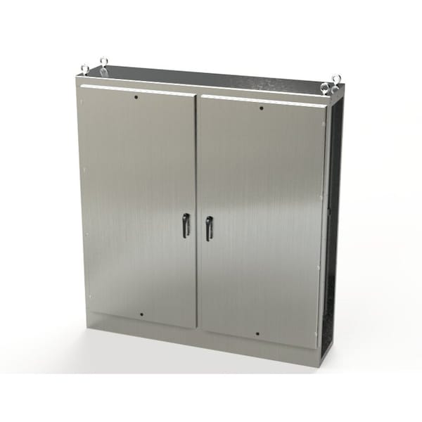 Saginaw Control & Engineering 3 Point Latch with Padlock Handle Electrical Enclosures, 84 in H, 18 in D, 78-3/4 in W - SCE-84XML2D18SS