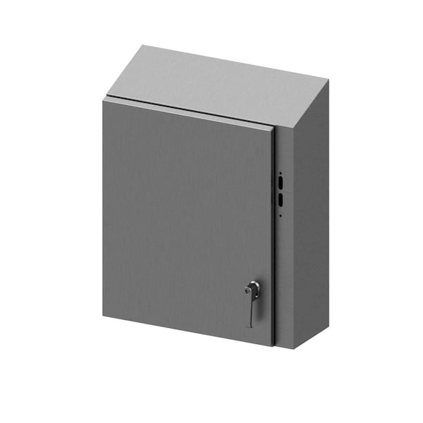 Wiegmann 3 Point Latch with Handle Electrical Enclosures, 48 in H, 16 in D, 38 in W - N412483816CSSSTD