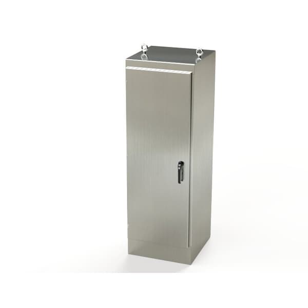 Saginaw Control & Engineering 3 Point Latch with Padlock/Keylock Handle Electrical Enclosures, 72 in H, 24 in D, 24 in W - SCE-72EL2424SSFS