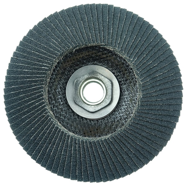 Weiler 5" Disco de Aletas Abrasivas Tiger Paw, Cónico (TY29), 60Z, 5/8"-11 UNC - 51133
