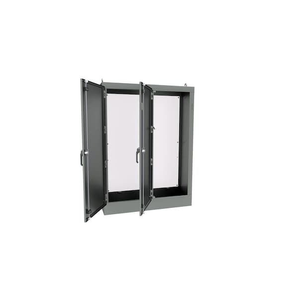 Wiegmann 3 Point Latch with Padlock Handle Electrical Enclosures, 84 in H, 18 in D, 77 in W - WRD84XM7718FSD4