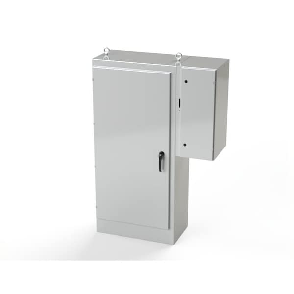 Saginaw Control & Engineering 3 Point Latch with Padlock Handle Electrical Enclosures, 72 in H, 18 in D, 33-1/2 in W - SCE-72XD3418G