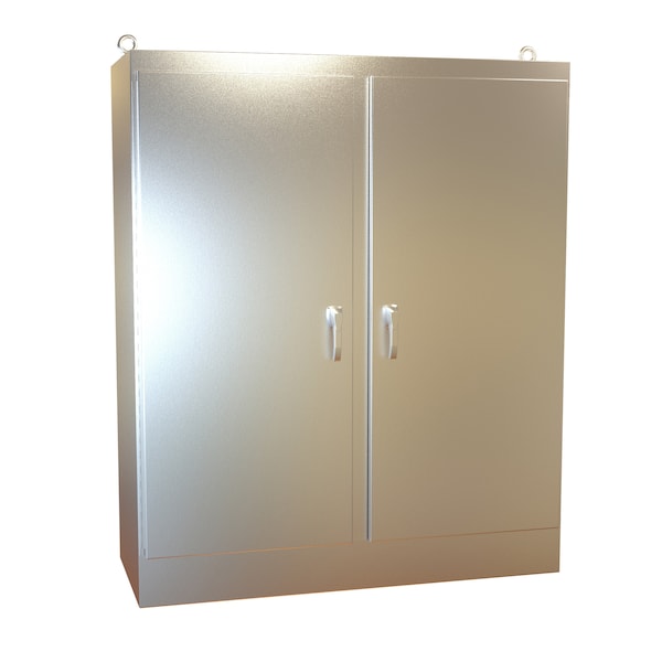 Hammond 3 Point Latch with Padlock Handle Electrical Enclosures, 72 in H, 24 in D, 60 in W - HN4FS726024SS