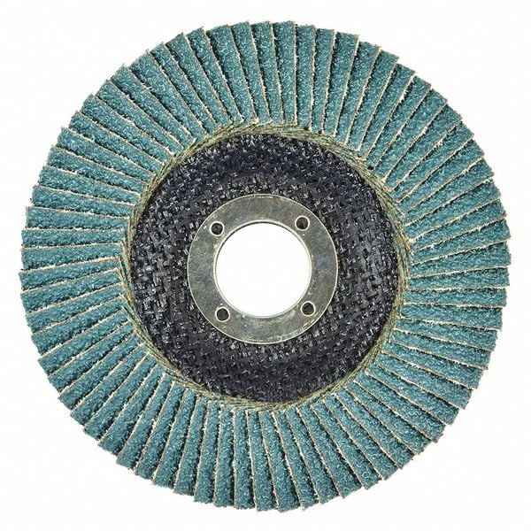 Disco de láminas de fibra de vidrio plana, SZA de grano 60 de 4-1/2" x 7/8" T27 de Arc Abrasives - Modelo 10825FF