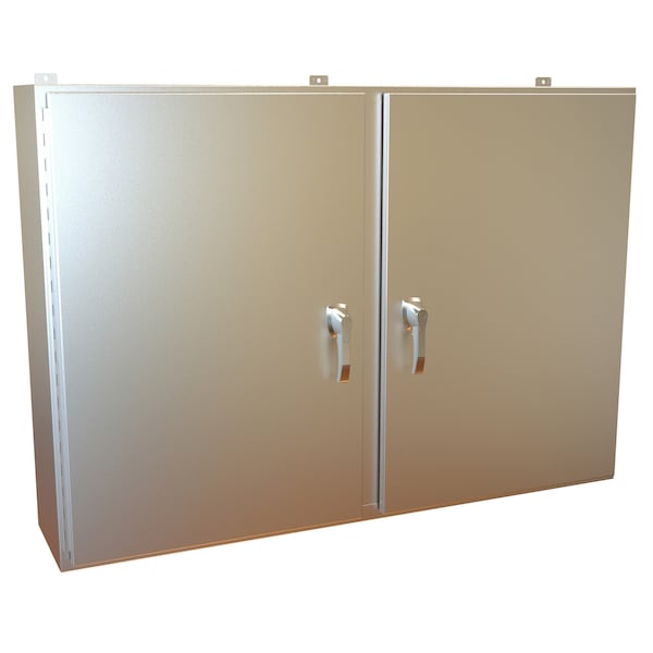 Hammond 3 Point Latch with Padlock Handle Electrical Enclosures, 42 in H, 12 in D, 60 in W - HN4WM426012S16