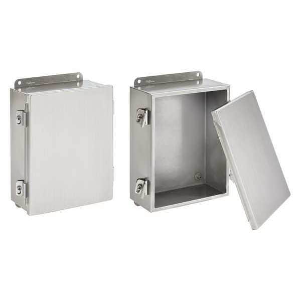 Nvent Hoffman Screw Down Clamps Electrical Enclosures, 12 in H, 6 in D, 10 in W, 12, 3R, 4, 4X - A12106NFSS