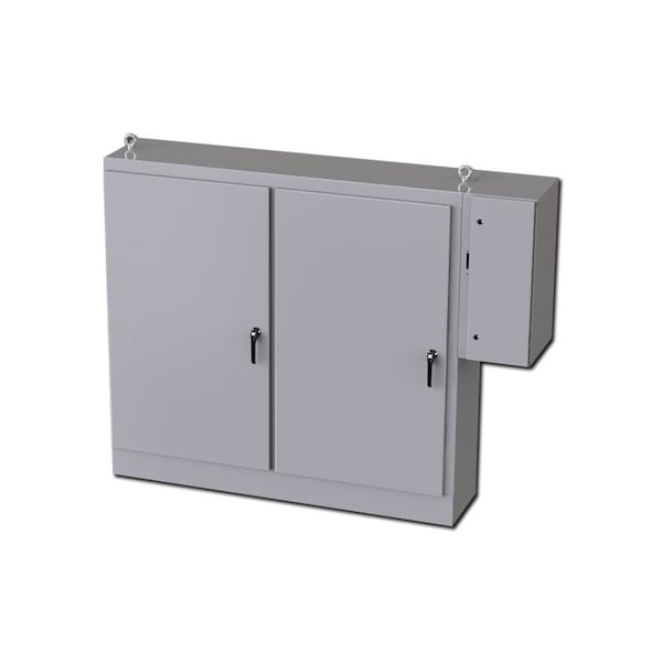 Saginaw Control & Engineering 3 Point Latch with Padlock Handle Electrical Enclosures, 72 in H, 18 in D, 77-3/4 in W - SCE-72XD7818