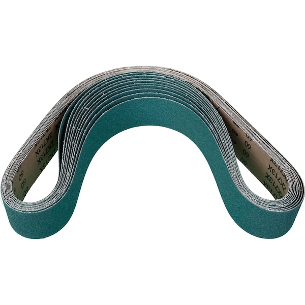 Banda Recubierta Pferd, Zirc, 2"x48", Grano 60, Recubierto, 2" Ancho, 48" Largo, Grano 60, Alúmina de Zirconia - 49789