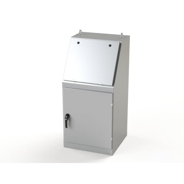 Saginaw Control & Engineering 3 Point Latch with Padlock/Keylock Handle Electrical Enclosures, 50 in H, 23 in D, 24 in W - SCE-14B
