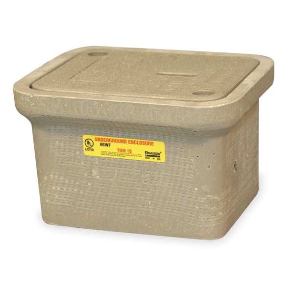 Quazite Underground Enclosure Assembly, 6-3/4 in Overall Ht, 11 in Overall Lg, 15,000 lb Load Capacity - PC0608Z80017