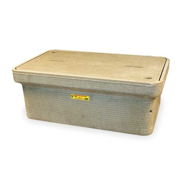 Quazite Underground Enclosure Assembly, Electric Cover, 12 in H, 32-1/4 in L, 19-1/4 in W, 8,000 lb - PG1730Z80117