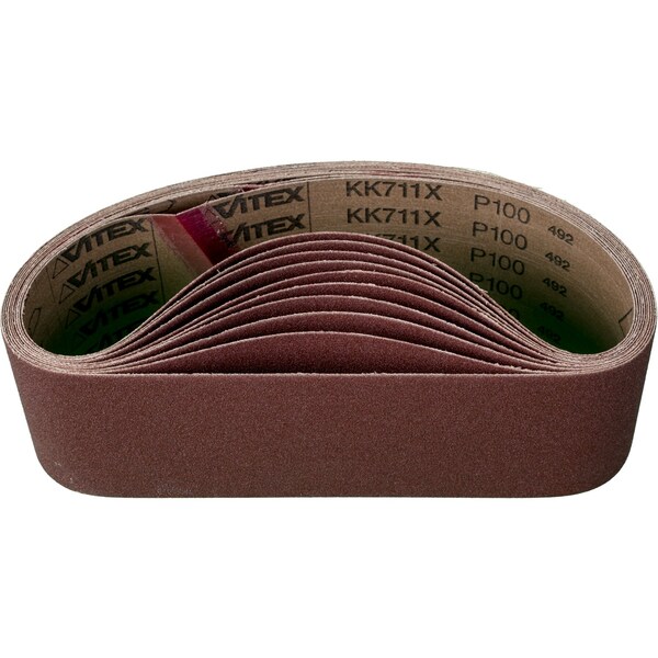Banda recubierta de Pferd, Al/Oxd, 3"x24", 100 grano, recubierta, 3" Ancho, 24" Largo, 100 grano, Óxido de Aluminio - 49254