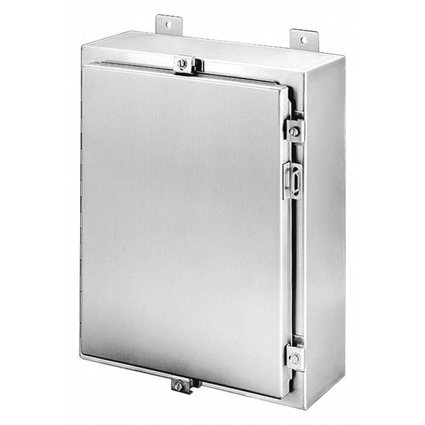 Nvent Hoffman Clamps with Padlock Hasp Electrical Enclosures, 16 in H, 6 in D, 12 in W, 12, 13, 3, 3R, 3RX, 4, 4X - A16H1206SSLP