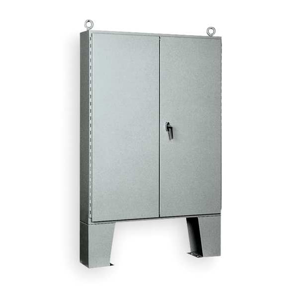 Wiegmann 3 Point Latch with Padlock Handle Electrical Enclosures, 72 in H, 16 in D, 72 in W, 12, Steel - N12727216
