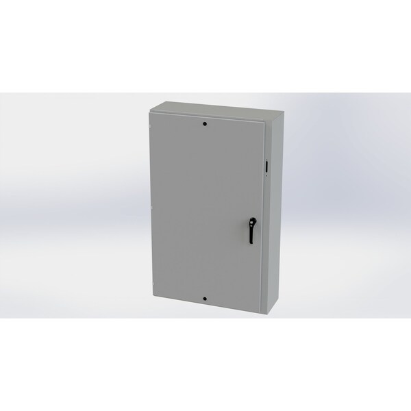 Saginaw Control & Engineering 3 Point Latch with Padlock Handle Electrical Enclosures, 60 in H, 8 in D, 37.38 in W - SCE-60XEL3708LP