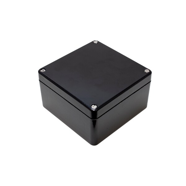 Hammond Screws Electrical Enclosures, 6.3 in H, 3.56 in D, 6.3 in W - 1590ZGRP161BK