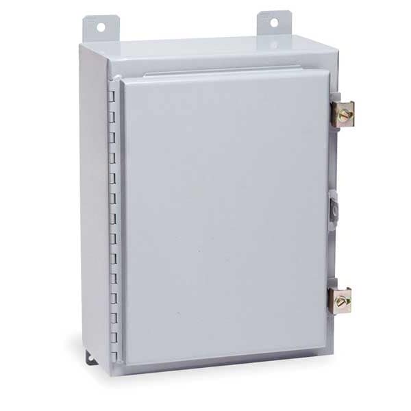 Wiegmann Padlockable Hasp Electrical Enclosures, 24 in H, 8 in D, 24 in W, 12, 13, Steel - N12242408