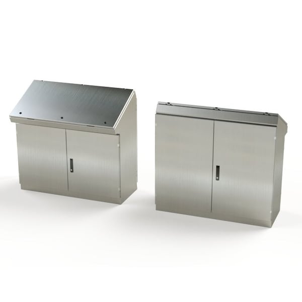 Saginaw Control & Engineering 1/4 Turn Latch, 3 Point Latch with Keyed Handle Electrical Enclosures, 46-1/4 in H, 18-1/2 in D - SCE-464919DCSS6