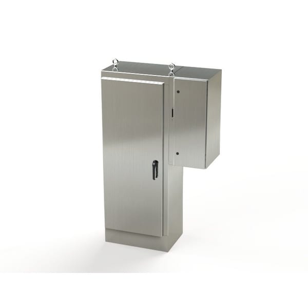 Saginaw Control & Engineering 3 Point Latch with Padlock Handle Electrical Enclosures, 72 in H, 18 in D, 27-1/2 in W - SCE-72XD2818SS6