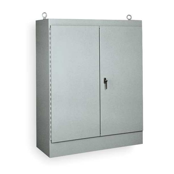 Wiegmann 3 Point Latch with Padlock Handle Electrical Enclosures, 72 in H, 18 in D, 48 in W, 12, Steel - WA724818FSD