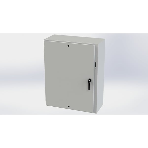 Saginaw Control & Engineering 3 Point Latch with Padlock Handle Electrical Enclosures, 48 in H, 16 in D, 37.38 in W - SCE-48XEL3716LPLG
