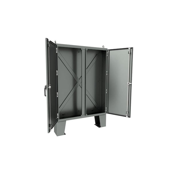 Wiegmann 3 Point Latch with Padlock Handle Electrical Enclosures, 74 in H, 12 in D, 60 in W - WRD746012N4D3PT