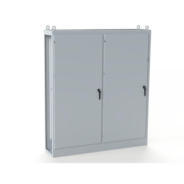Saginaw Control & Engineering 3 Point Latch with Coinproof/Padlock Handle Electrical Enclosures, 90 in H, 18 in D, 78-3/4 in W - SCE-90XMR2D18