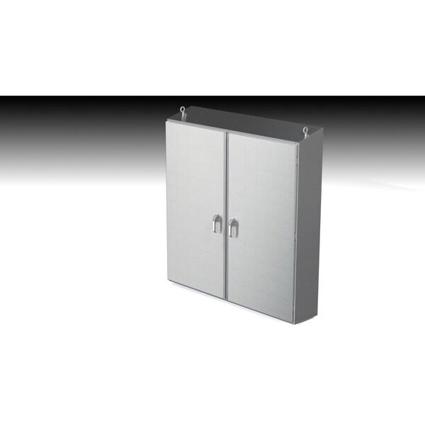 Saginaw Control & Engineering 3 Point Latch with Padlock Handle Electrical Enclosures, 72 in H, 18 in D, 60 in W - SCE-72EL6018SS6ST