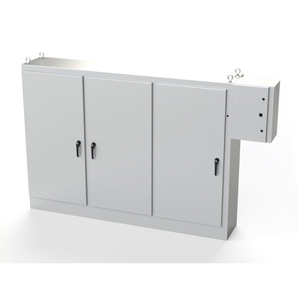 Saginaw Control & Engineering 3 Point Latch with Padlock Handle Electrical Enclosures, 72 in H, 18 in D, 99-1/2in W - SCE-72XR3EQ18