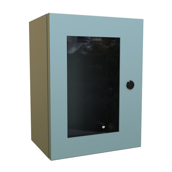 Hammond 1/4 Turn Latch Electrical Enclosures, 16 in H, 8 in D, 12 in W - EN4SD16128WGY