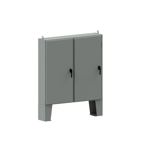Wiegmann 3 Point Latch with Padlock Handle Electrical Enclosures, 72 in H, 18 in D, 62 in W - WA72X6118SSN4