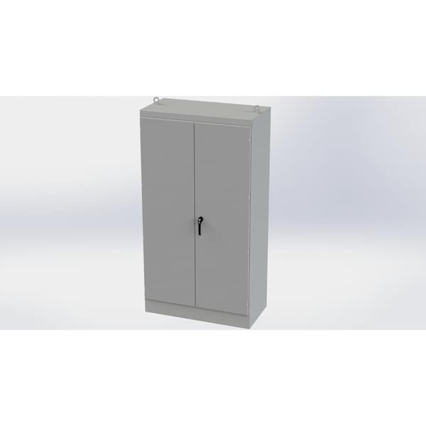 Saginaw Control & Engineering 3 Point Latch with Padlock/Keylock Handle Electrical Enclosures, 90 in H, 24 in D, 48 in W - SCE-904824FSD
