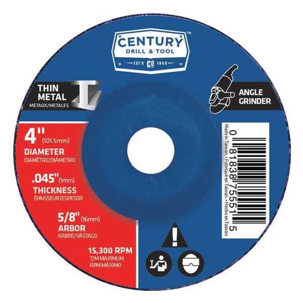 Rueda de corte de metal de Century Drill & Tool, 4x.045 in., Tipo 27A - 75551