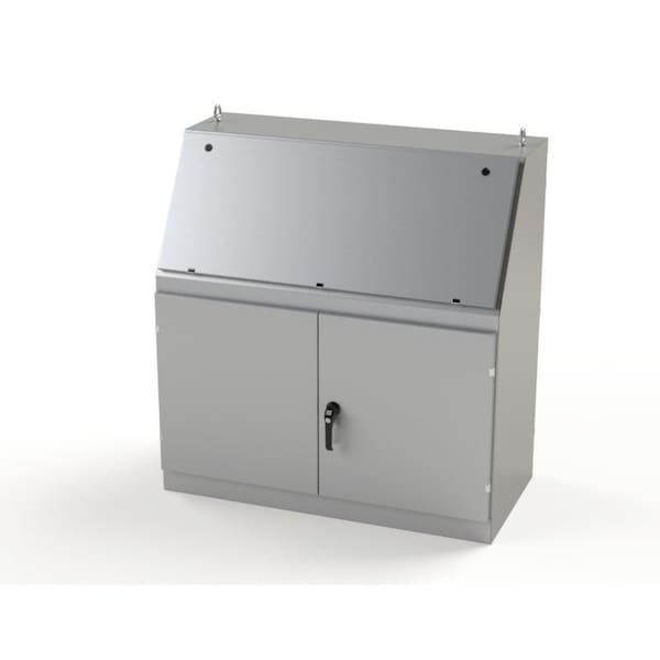 Saginaw Control & Engineering 3 Point Latch with Padlock/Keylock Handle Electrical Enclosures, 50 in H, 23 in D, 48 in W - SCE-1448BD