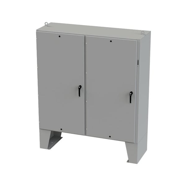 Saginaw Control & Engineering 3 Point Latch with Coinproof/Padlock Handle Electrical Enclosures, 72 in H, 24 in D, 73 in W - SCE-72XEL7324LP