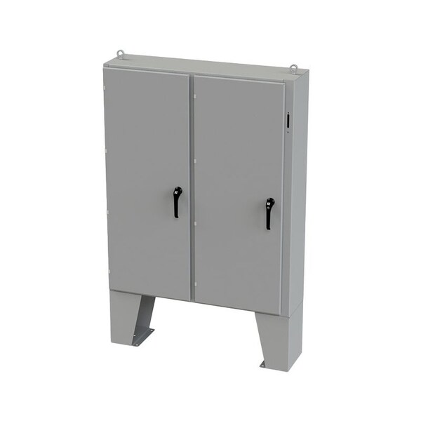 Saginaw Control & Engineering 3 Point Latch with Coinproof/Padlock Handle Electrical Enclosures, 60 in H, 12 in D, 49 in W - SCE-60XEL4912LP