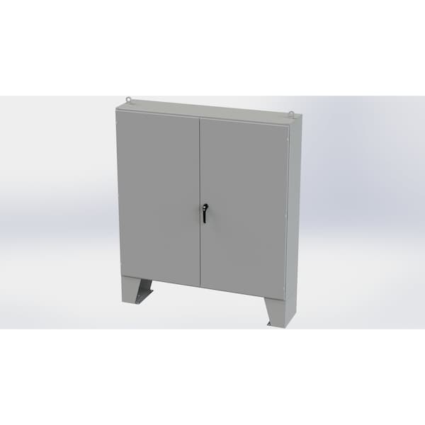Saginaw Control & Engineering 3 Point Latch with Padlock/Keylock Handle Electrical Enclosures, 72 in H, 16 in D, 72 in W - SCE-727216ULP