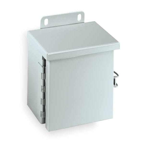 Wiegmann Padlockable Hasp Electrical Enclosures, 10 in H, 6 in D, 8 in W, 3R, Steel - RHC081006