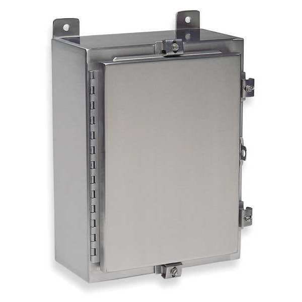 Wiegmann Padlockable Hasp with Clamps Electrical Enclosures, 16 in H, 8 in D, 12 in W, 12, 13, 3R, 4, 4X - SSN4161208