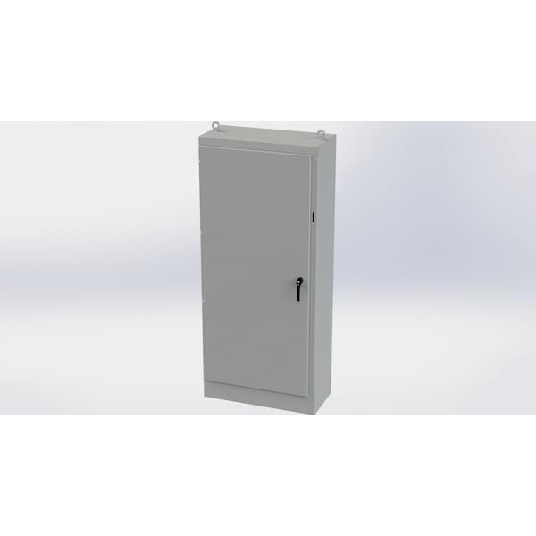 Saginaw Control & Engineering 3 Point Latch with Coinproof/Padlock Handle Electrical Enclosures, 90 in H, 18 in D, 39-1/2 in W - SCE-90XM4018G